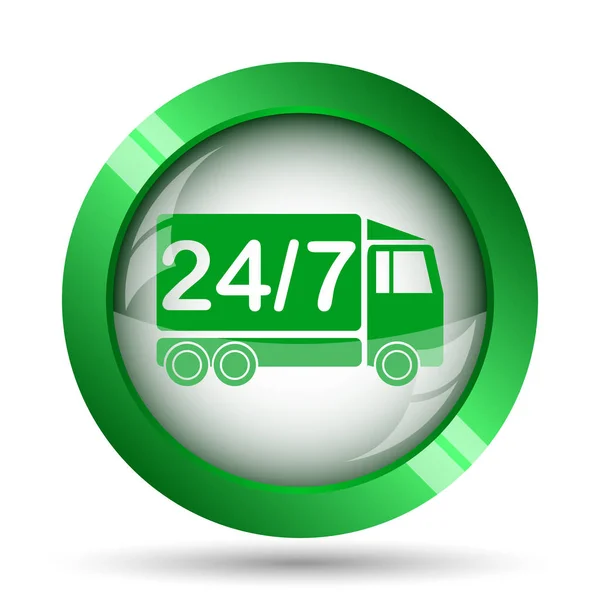24 7 szállítás teherautó ikon — Stock Fotó