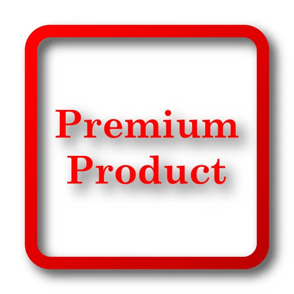 Ícone Produto Premium Botão Internet Fundo Branco — Fotografia de Stock