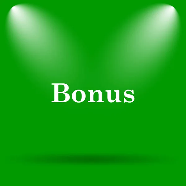 ボーナス アイコン 緑の背景のインター ネット ボタン — ストック写真