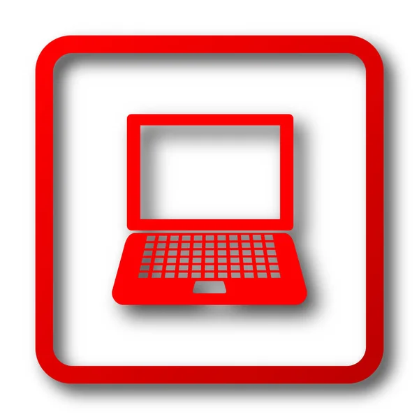 Dizüstü Bilgisayar Simgesi Beyaz Arka Plan Üzerinde Internet Düğmesi — Stok fotoğraf