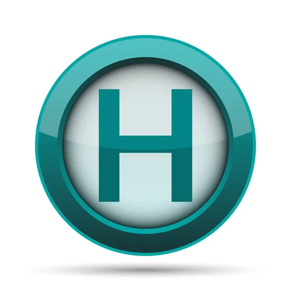 Hospital Icon Internet Button White Background — Stock Photo, Image