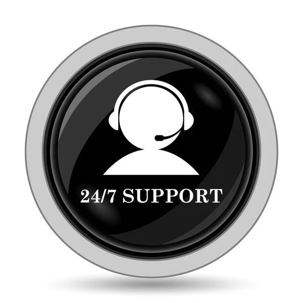 Ícone de suporte 24-7 — Fotografia de Stock