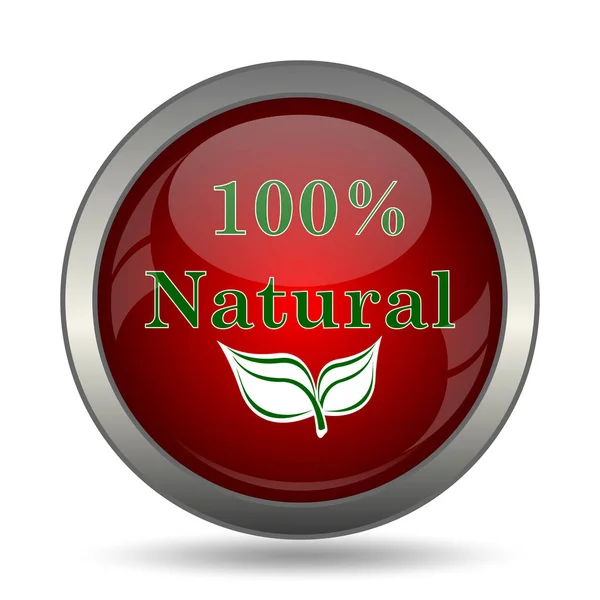 100% naturalny ikona — Zdjęcie stockowe