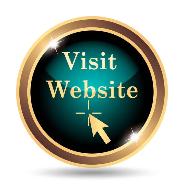 Visit website icon. Internet button on white background