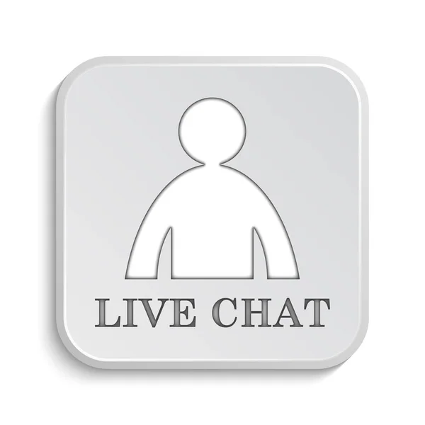 Livechat Pictogram Internet Knop Witte Achtergrond — Stockfoto