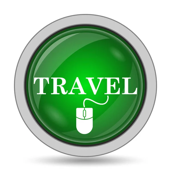 旅行アイコン 白い背景の上のインター ネット ボタン — ストック写真