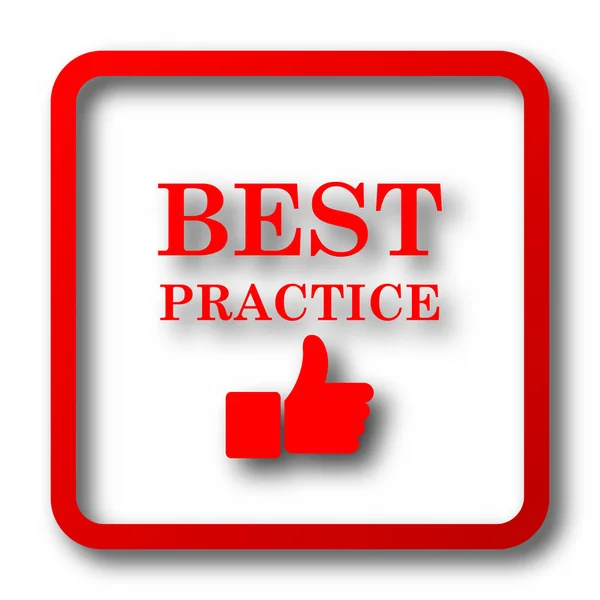 Best Practice Ikone Internet Taste Auf Weißem Hintergrund — Stockfoto