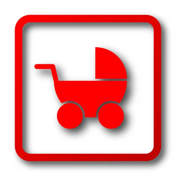 Kinderwagen Symbol Internet Taste Auf Weißem Hintergrund — Stockfoto