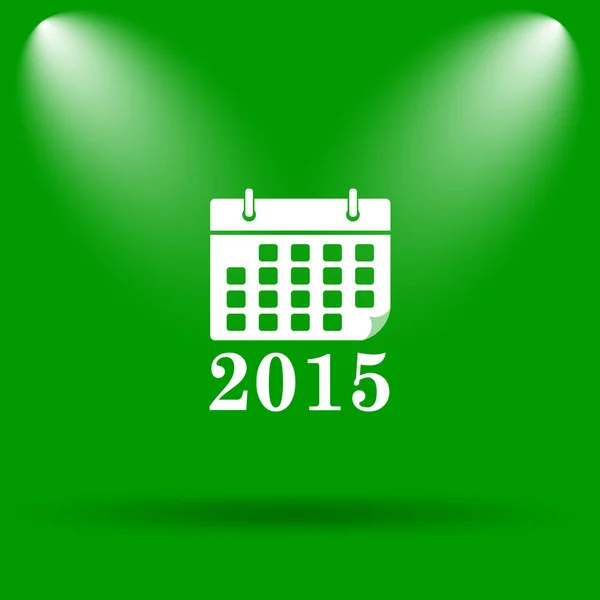Kalendersymbol 2015 Internet Taste Auf Grünem Hintergrund — Stockfoto