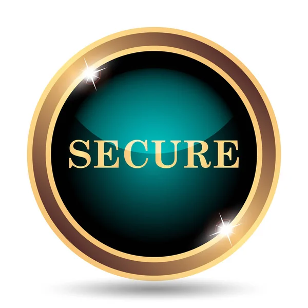 Secure Icon Internet Button White Background — Stock Photo, Image