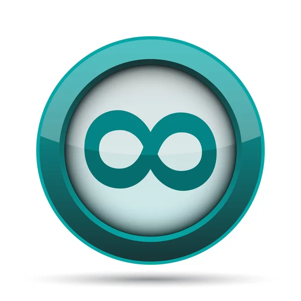 Infinity sign icon. Internet button on white background