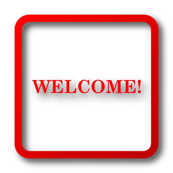Welcome Icon Internet Button White Background — Stock Photo, Image