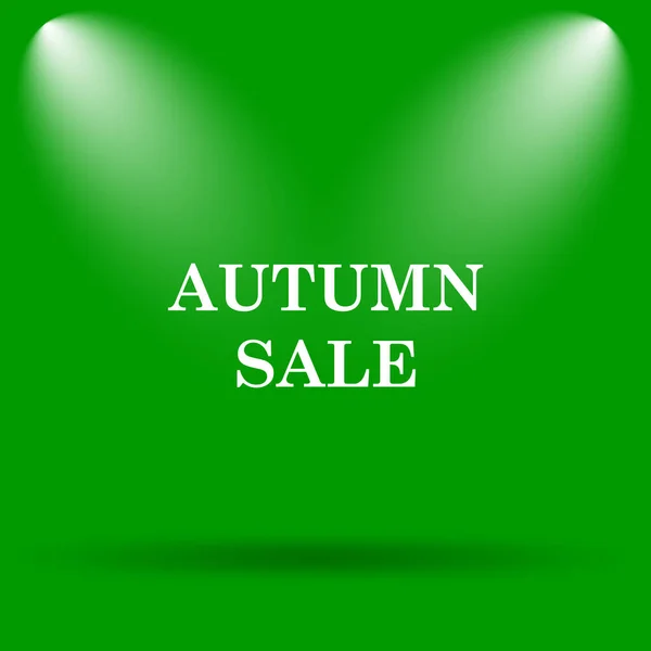 Autumn Sale Icon Internet Button Green Background — Stock Photo, Image