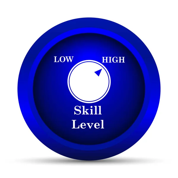 Skill level icon. Internet button on white background