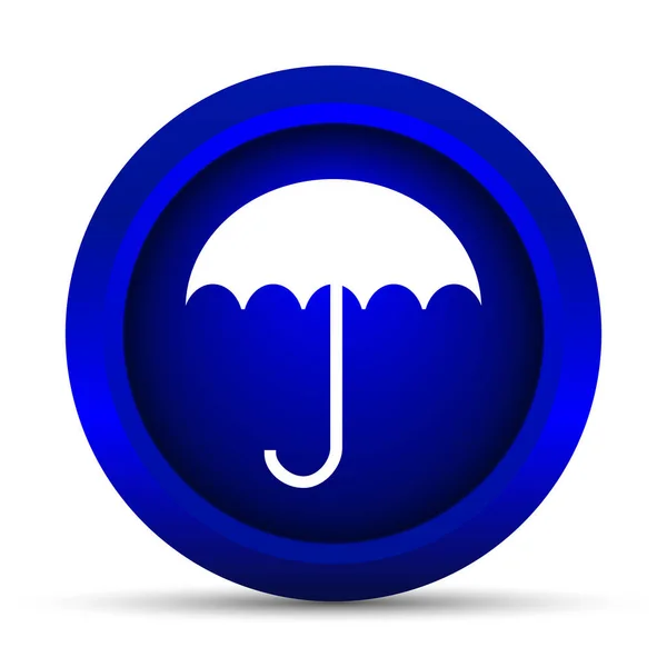 Paraply Ikonen Internet Knappen Vit Bakgrund — Stockfoto