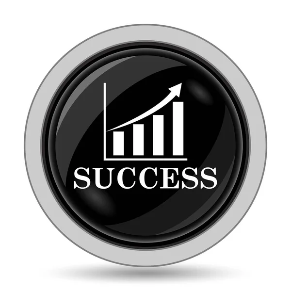 Success icon. Internet button on white background