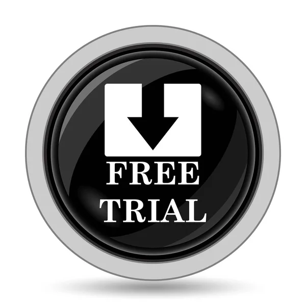 Free trial icon. Internet button on white background