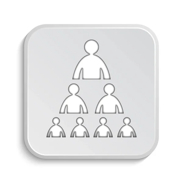 Organizational chart with people icon — Stock Photo, Image