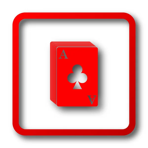 Deck Cards Icon Internet Button White Background — Stock Photo, Image