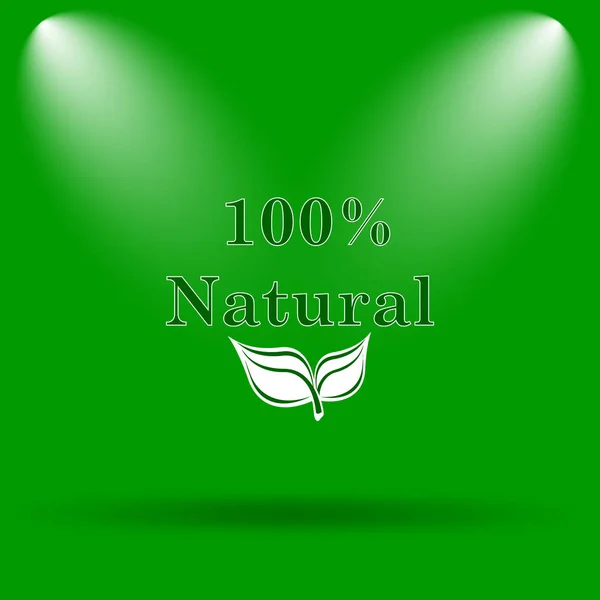 100 percent natural icon — Stock Photo, Image