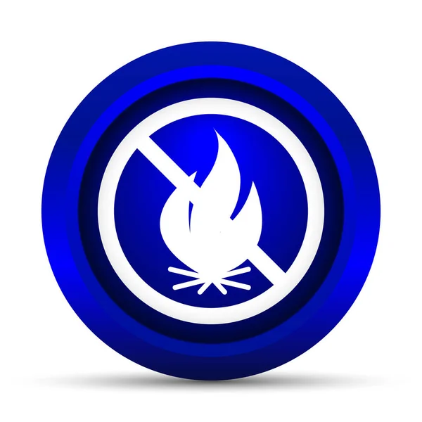 Fire Forbidden Icon Internet Button White Background — Stock Photo, Image