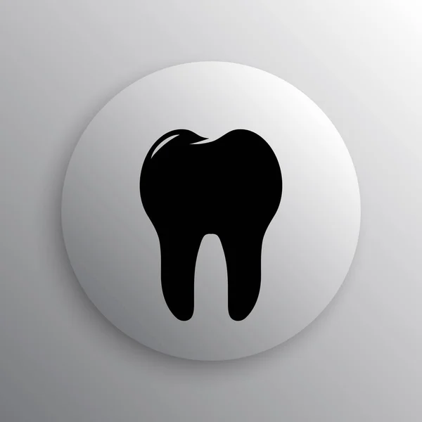 Tooth Icon Internet Button White Background — Stock Photo, Image