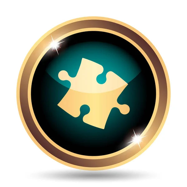 Puzzle Piece Icon Internet Button White Background — Stock Photo, Image