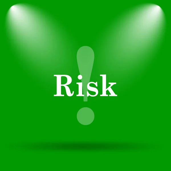 Risk Icon Internet Button Green Background — Stock Photo, Image