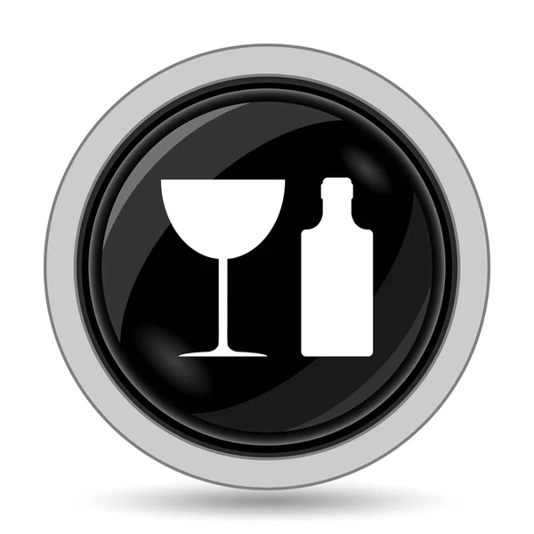 Пляшка і скляна іконка — стокове фото