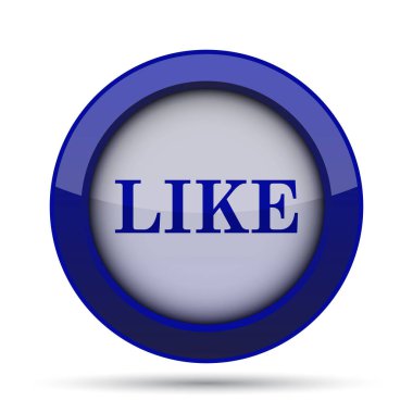 Simge gibi. Beyaz arka plan üzerinde Internet düğmesi