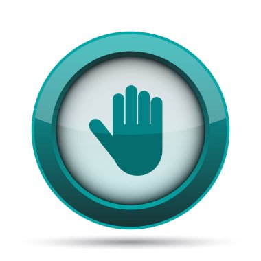 Simge durdurmak. Beyaz arka plan üzerinde Internet düğmesi