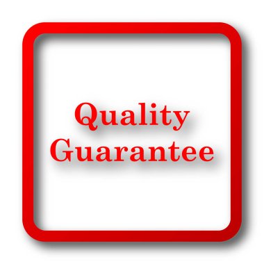 Kalite garantisi simgesi. Beyaz arka plan üzerinde Internet düğmesi