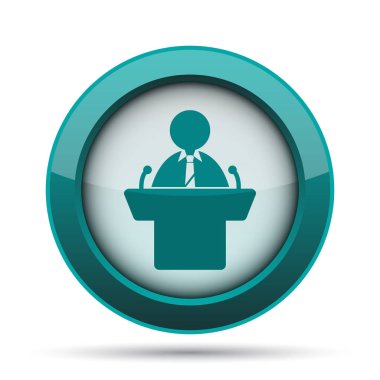 Hoparlör simgesi. Beyaz arka plan üzerinde Internet düğmesi