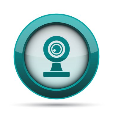 Webcam kutsal kişilerin resmi. Beyaz arka plan üzerinde Internet düğmesi