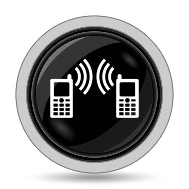 İletişim simgesi. Beyaz arka plan üzerinde Internet düğmesi