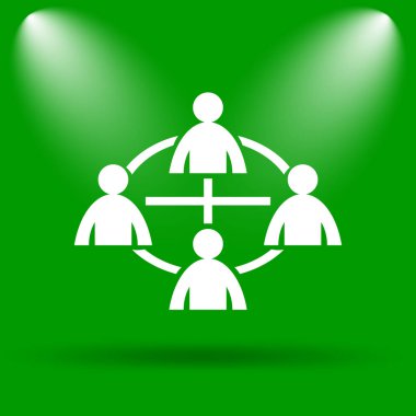 İletişim simgesi. Yeşil renkli butona Internet