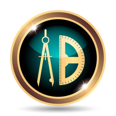 E-öğrenme simgesi. Beyaz arka plan üzerinde Internet düğmesi