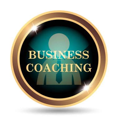 İş koçluk simgesi. Beyaz arka plan üzerinde Internet düğmesi