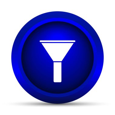 Filtre simgesi. Beyaz arka plan üzerinde Internet düğmesi