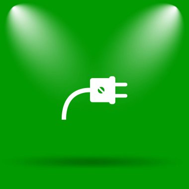 Tak simgesi. Yeşil renkli butona Internet