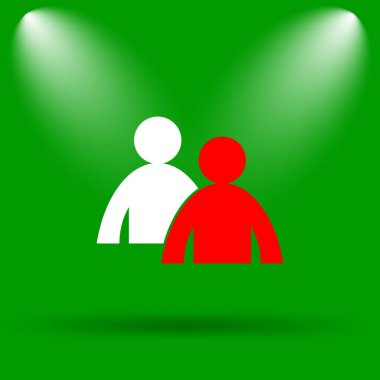 Danışmanlık simgesi. Yeşil renkli butona Internet