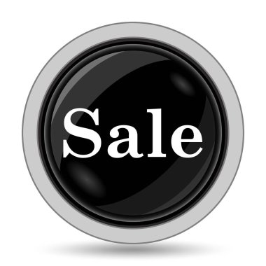 Satılık simgesi. Beyaz arka plan üzerinde Internet düğmesi