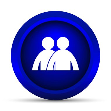 Forum simgesi. Beyaz arka plan üzerinde Internet düğmesi