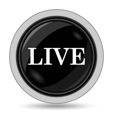 Canlı simgesi. Beyaz arka plan üzerinde Internet düğmesi