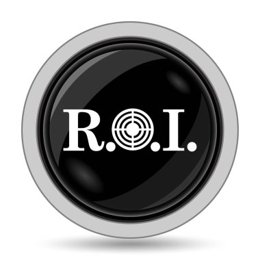 Yatırım getirisi simgesi. Beyaz arka plan üzerinde Internet düğmesi