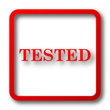 Test simgesi. Beyaz arka plan üzerinde Internet düğmesi