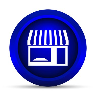 Mağaza simgesi. Beyaz arka plan üzerinde Internet düğmesi