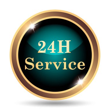 24 saat hizmet simgesi