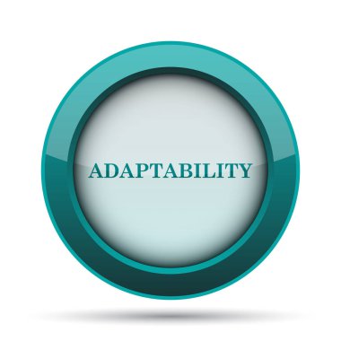 Adaptasyon simgesi. Beyaz arka plan üzerinde Internet düğmesi