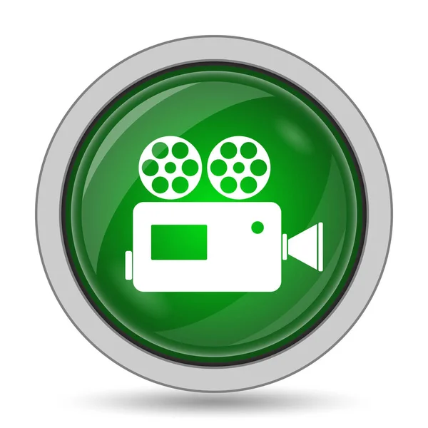 Video camera icon. Internet button on white background